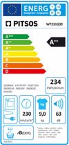 Pitsos WT231G39 Στεγνωτήριο 9kg A++ με Αντλία Θερμότητας Pitsos WT231G39 Stegotirio 9kg A++ me Antlia Thermotitas